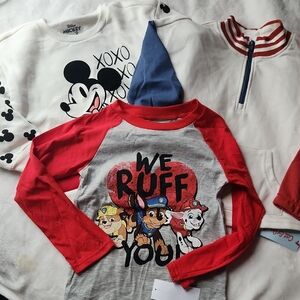 Disney Valentines, XOXO Mickey Sweater And Paw Patrol Heart Shirt  Toddler 5T